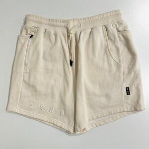 ASRV Lightweight Fleece Sweat Shorts 6.5" Ivory Size XL NWOT *Flaws*